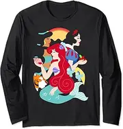 [Disney] Princess Ariel Snow And Jasmine Artsy Portrait Long Sleeve T-Shirt