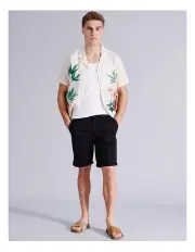 [Blaq] Cotton Stretch Chino Short in Black