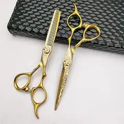 Hair Cutting Scissors, 6 Inch d Hairdressing Scissors Damascus Pattern Salon Cutting+ Thinning Barber Styling Shears Set Hair Cutting Tools