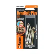 5 X Ramset 6 x 60mm DynaBolt Plus Hex Nut Bolt - 4 Pack
