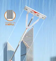 Joybos® 2 in 1 Squeegee Window Cleaner with Long Extension Pole SQUEEGEE WITH 6 REFILLS