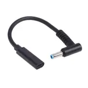 Type C Female Input to DC 4.5x3.0mm Power PD Charge Charging Cable for HP Laptop