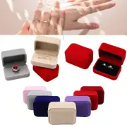 Velvet Couple Double Ring Box Earrings Box Jewelry Case Storage Gift Box Display