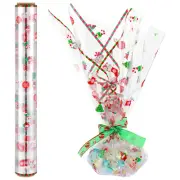 Christmas Holiday Cellophane Roll Decorated Bags Wrapping Sheet