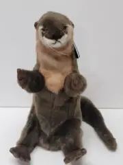 Hansa Otter Hand Puppet Full Body Doll Real Looking Plush Animal Learning Toy