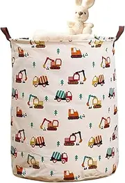 Baby Hamper - Waterproof Storage Bin for Bedroom | Cute Aesthetic Colorful Decorative Nursery Room Bathroom Storage for Toddler Children