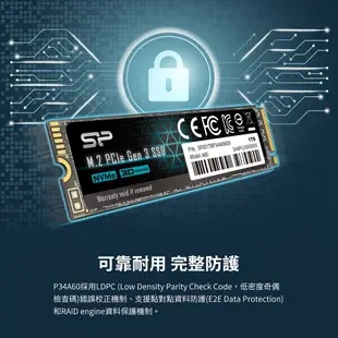 SP NVMe M.2 Gen3x4 PCIe SSD 2TB A60 固態硬碟 廣穎