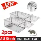 2PCS Rat Trap Humane Mouse Traps Pest Control Catcher Live Animal Bait Cage Box