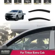 AUSGO Injection Weather Shields for Mitsubishi Triton Extra Cab MQ MR 2015-2024