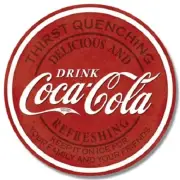 Coca Cola Coke Friends Family Round Logo Retro Soda Wall Decor Metal Tin Sign