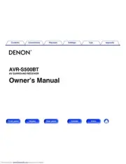 Denon AVR-S500BT Receiver Amplifier Owners Manual