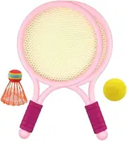 YARNOW 1Set Badminton Set with Rackets Birdies Durable Outdoor Sports for Enhances Hand Eye Coordination for Ages Fun Safe Playtime