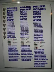 Big City New York Police Lettering Variety Sheet Custom 1:64