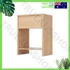 Lyn 1 Drawer Bedside Table 55cm High MDF and Particle Board in White with Storag