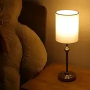 Portable Cordless Table Lamp with 4000 mAh Rechargeable Battery, USB-C Powered Antique Brass Dimmable Bedside & Patio Night Light