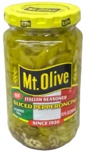 Mt Olive Italian Seasoned Sliced Pepperoncini 12 oz
