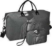 [ZRYSMY] Duffel Bag for Traveling, Gothic Bird Suit Travel Bag Gym Bag, with Multiple Interior Pockets Shoulder Weekender Bag for Women Men with Toiletry Bag 20.5L x 1.9W x 13.8H, Multi-Colored, one