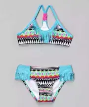 JANTZEN Multicolor Geometric 2-Piece Bikini Set for Girl Size 5 NWT $48
