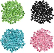 Sluffs 200 Pcs 4 Colors Disposable Plastic Ink Cups with Base - Ink Pigment Caps for ing and Makeup