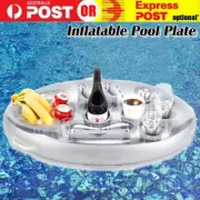 8 Holes Inflatable Swimming Pool Floating Tray Beer Drink Cup Holder Beach Party