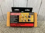 Craftsman 6 Pc Carbide Tipped Router Bit Set 926004 with Wooden Storage Case