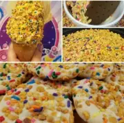 Krunch Kote Ice Cream Topping, Sprinkles Peanut Brittle cookie topper 8oz 1/2 lb