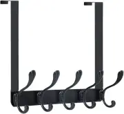 Over-the-door Hanger Assembly 5 Double Hooks Stainless Steel