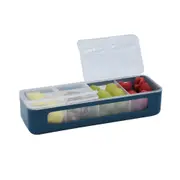 Melii Luxe 4 Compartment Snackle Box Food Safe Storage Snack Container Blue