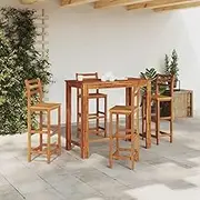 Bar Table Solid Acacia Wood 120x60x105 cm Outdoor Furniture Dining Table