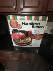 New In Box Hamilton Beach Pizza Oven Maker Electric Rotating Cooker Red 31700