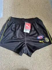 Richmond Tigers AFL Official On-Field Home Shorts Puma Mens Size Large New