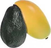 AKOOSY Fruit Shape Maracas Set 2pcs Music Toys for Children Shaker Eggs Avocado Mango Designs for Coordination