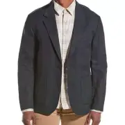 Vince Men’s Relaxed Linen Blend Coastal Blue Blazer Sz Medium