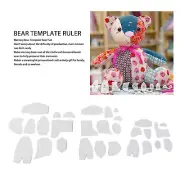 30 Pcs Memory Bear Template Ruler Set Memory Bear Sewing Patterns Template MG