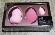 ELF Cosmetics Set of 3 Makeup Sponges Total Face, Blending, and Precision NEW