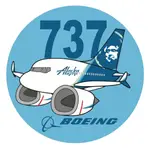 RBF現貨  ALASKA 737 7CM STICKER 貼紙 S-C-737-AK