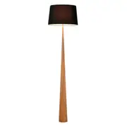 Biore Elegant Metal Body Classic Floor Lamp Fabric Shade - Wood and Black Fabric.