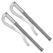 2pcs Spring Clip Bar 80mm Metal Slim Holder Clamp - Leather Wallet Card, Silver