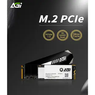 【超甜價】 2TB M.2 PCIe SSD TLC 固態硬碟 DRAM 散熱片 AI218【AGI 亞奇雷】