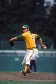 Doc Medich Oakland Athletics pitches v the Baltimore Orioles at a - Old Photo 1