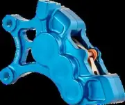 AN 6-Piston Fr Left Brake Caliper 14in Blue Dyna Super Glide Custom 06-14