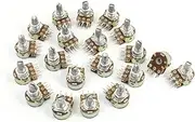 Aexit 20 (Potentiometer) Pcs 20K Ohm Knurled Shaft Adjust Top Dual Linear Potentiometers (53ry697qf775) AC 220V For AU