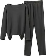 [RAFYZY] Men's Thermal Underwear Set, Soft Fleece Lined Long Johns, Winter Warm Base Layer Top & Bottom