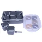 Airtight Multipurpose 6 Section Masala/Spice Container Box ( Gray )