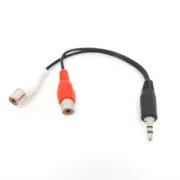 RCA Audio Cable to 3.5mm Stereo Jack Male to Female plug Converter Adapter