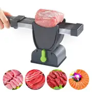 Fresh Meat Slicer Cleaver Knife,Stainless Steel Kitchen Knife Set With Sharpener,Meat Cutter For Pork Chicken Beef Jerky, Thickness Adjustable