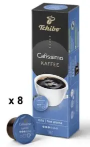 TCHIBO Cafissimo Kaffee Fine Aroma 8 x 10 capsules - 80 pieces