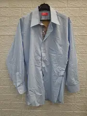 New Aud & Bob Long Sleeve Button Up Light Blue Shirt Size Medium
