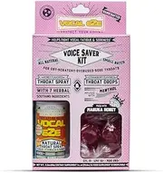 Voice Saver Kit, Includes Vocal Herbal Throat Spray (1) and (12) Strawberry Manuka Honey Drops | Relieve Sore, Hoarse, Fatigue, Dryness of Throat, Voice Support