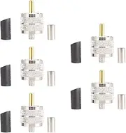 5Pcs UHF PL259 Male-Plug Crimp Coax Connector Adapter RF Connector for Radio Equipment and Instrument, Ground Transmission System